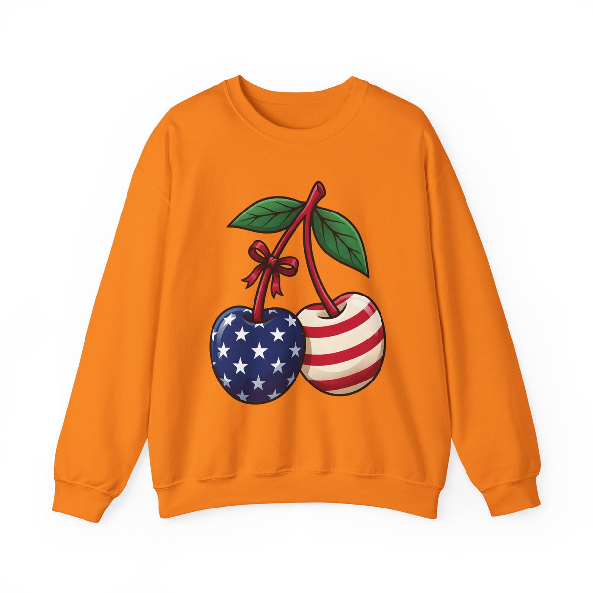 American Cherries 4Th Of July Beach Gift Comic Cherry Independence Day Fan Cartoon Coastal Sweatshirt
