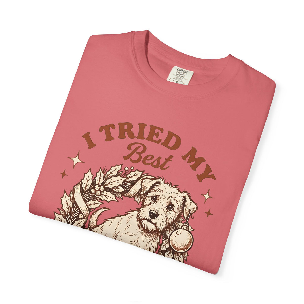 Dog Garland T-Shirt Christmas Pets Gift Women Classic T-Shirt Dog Swag T-Shirt Xmas Fan Doggy Graphic T-Shirt Doodle Bauble T-Shirt