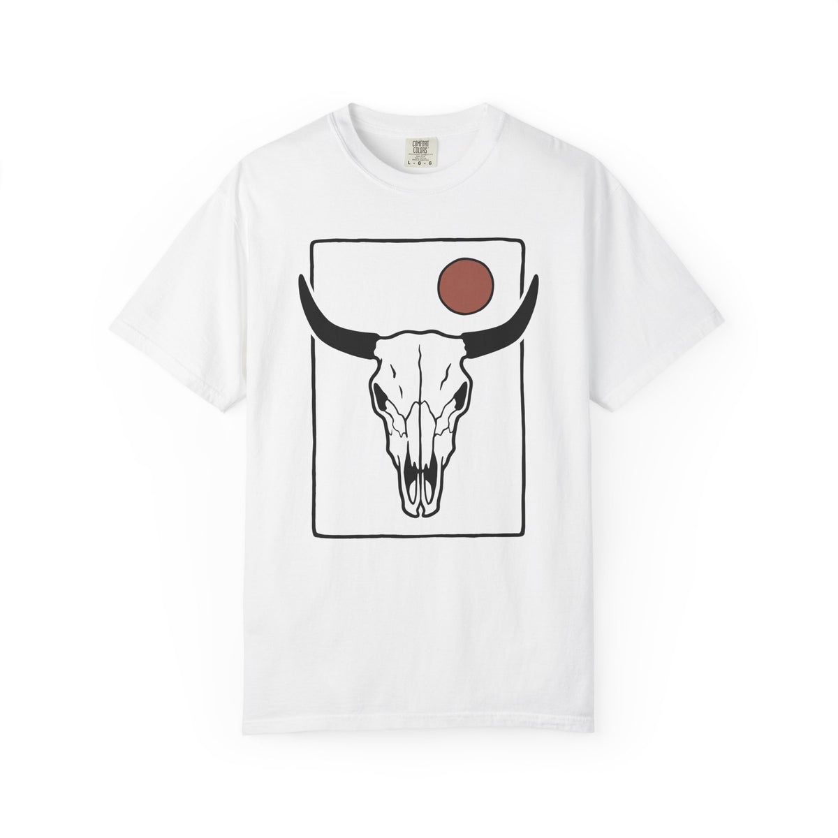 Bull Head T-Shirt Cowgirl Cowboy Gift Women Southwestern T-Shirt Bull T-Shirt Rodeo Fan Western T-Shirt Cowboy Graphic Sleek Sun Icon T-Shirt