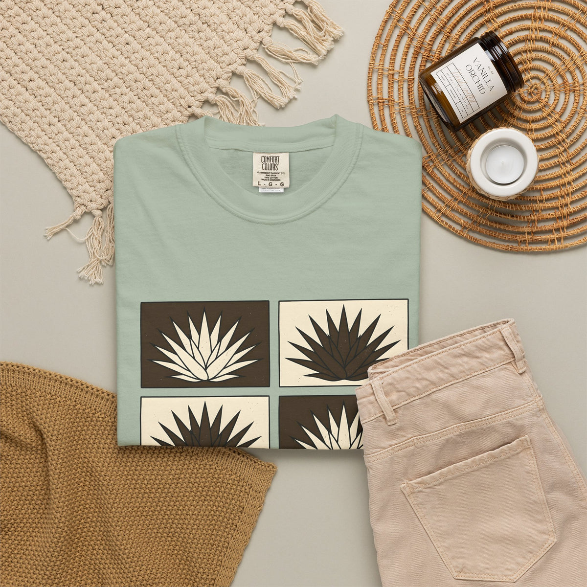 Aloe Plant T-Shirt Cowgirl Sand Gift Women Tribal T-Shirt Aloe Vera T-Shirt Rodeo Fan Primitive T-Shirt Dune Graphic Simple Southwest T-Shirt