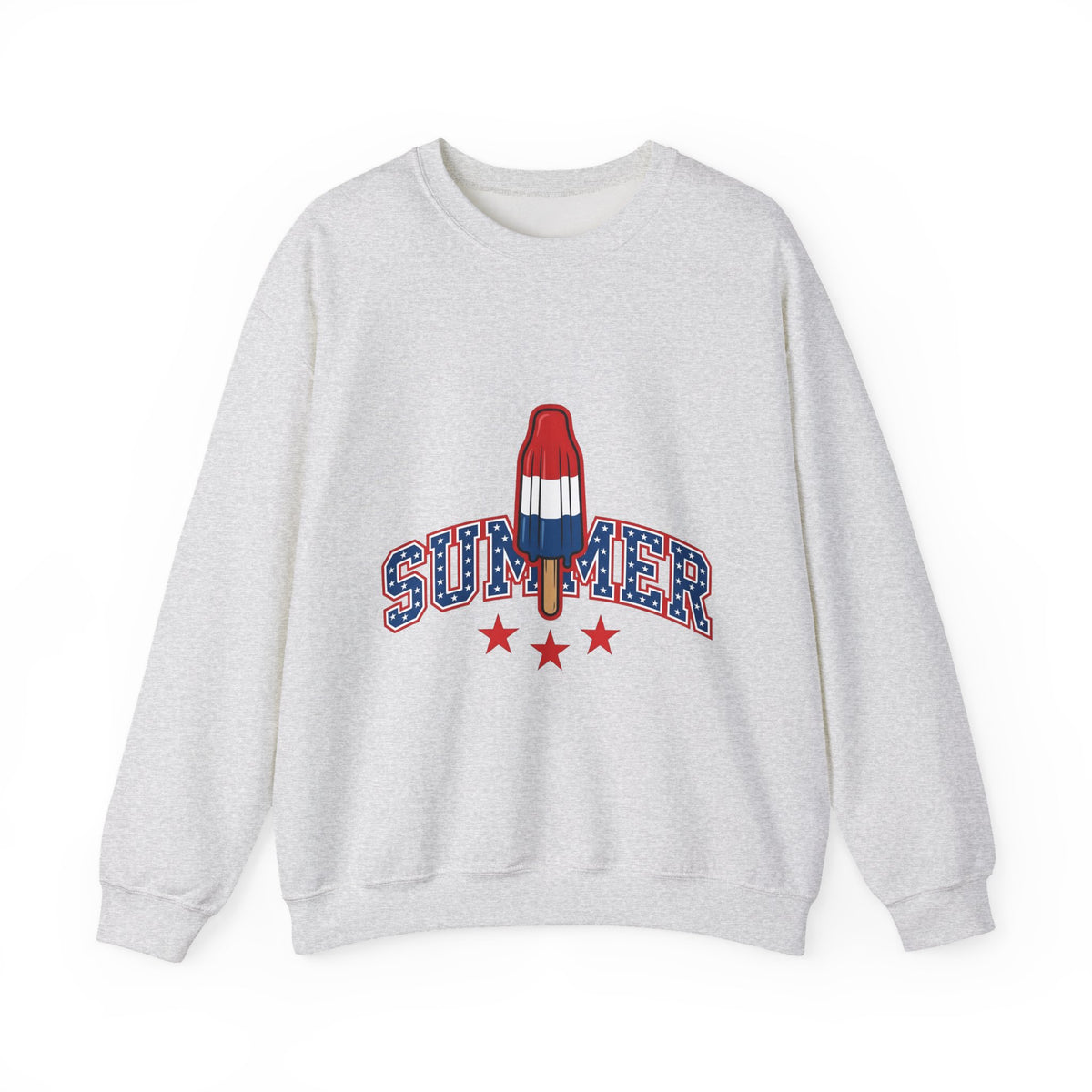 Rocket Popsicle Sweatshirt America 4Th Of July Summer Gift Women Bold Graphic Sweatshirt Ice Pop Sweatshirt Patriotic Fan Graphic Design Illustration Retro