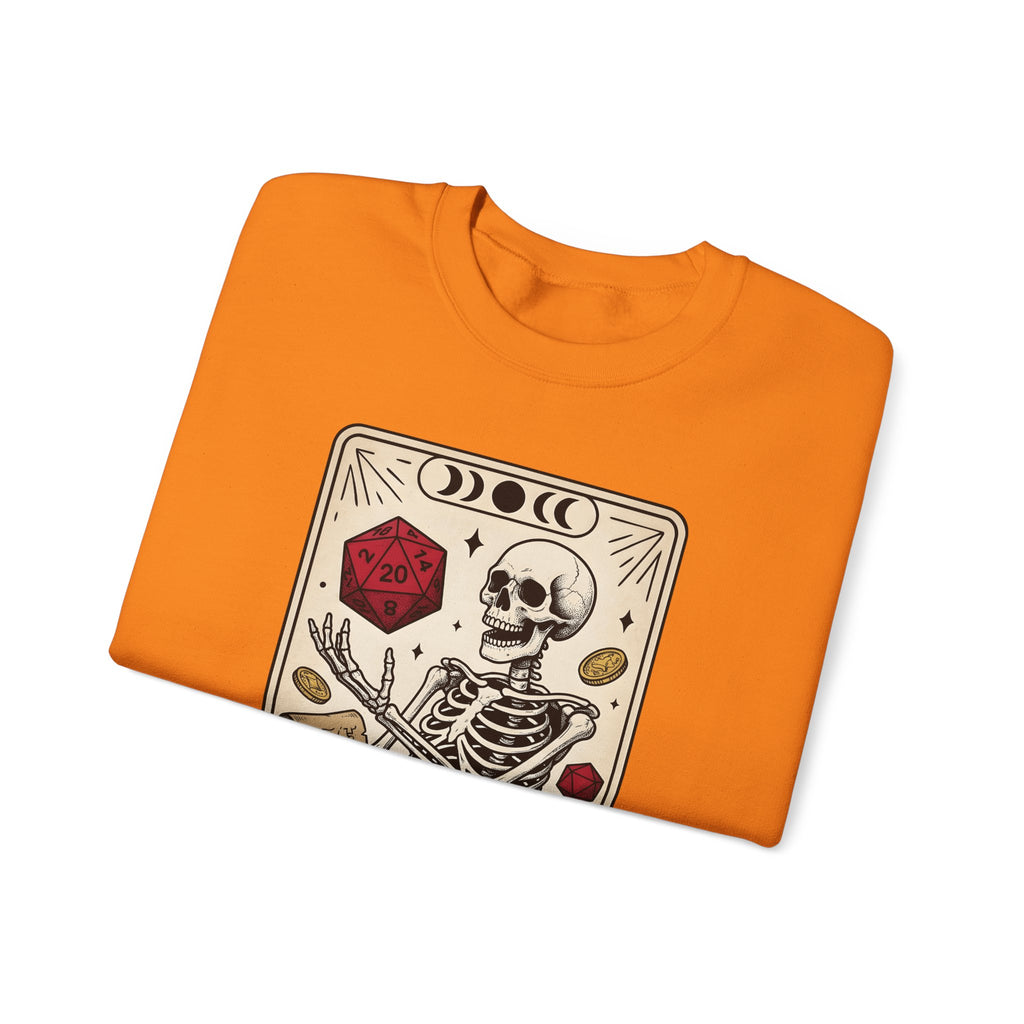 Skull Tarot Card Sweatshirt Tabletop Gaming Roleplaying Gift Women Dark Sweatshirt Tarot Card Sweatshirt Gamer Fan Gothic Sweatshirt Rpg Graphic Retro Game