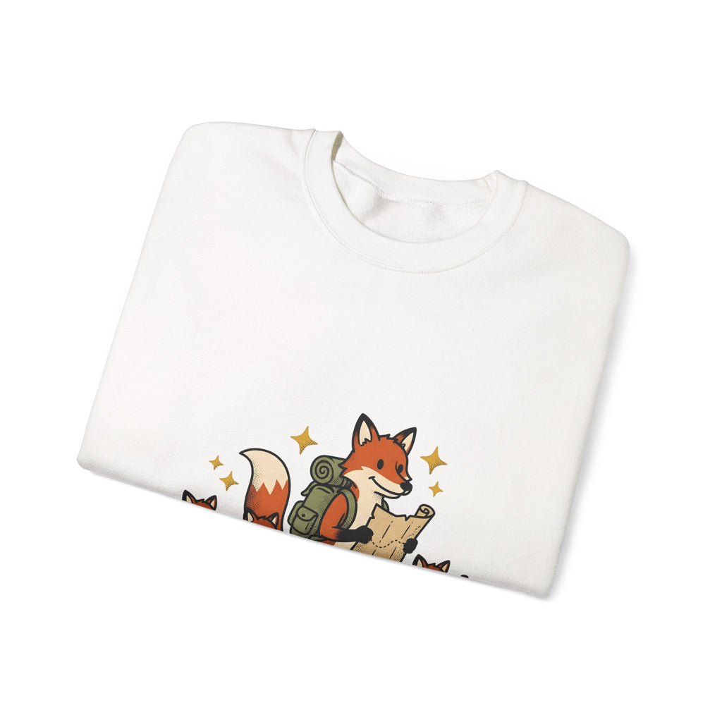 Fox Group Sweatshirt Moms Camping Gift Women Sweet Sweatshirt Foxes Sweatshirt Motherhood Fan Cute Sweatshirt Outdoor Graphic Classic Daypack Sweatshirt