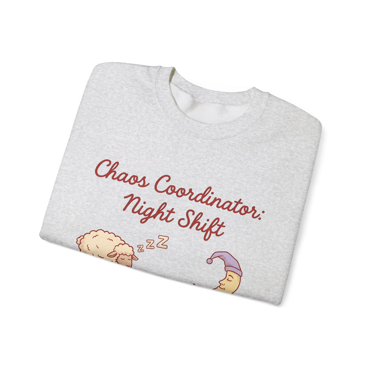 Sleep Items Print Sweatshirt Moms Sleepytime Gift Women Line Art Sweatshirt Bedtime Sweatshirt Motherhood Enthusiast Illustration Design Slumber Graphic