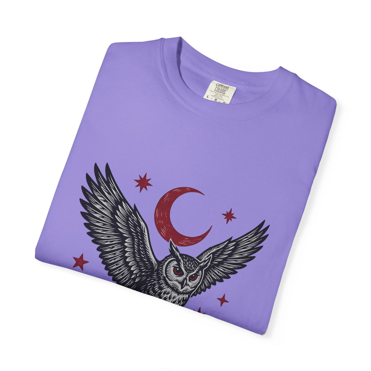 Moon Owl T-Shirt Gothic Creatures Gift Women Classic T-Shirt Owl T-Shirt Dark Fan Vintage T-Shirt Beast Graphic Ink Shines T-Shirt