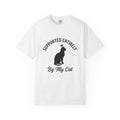 Cat Outline T-Shirt Cat Animal Gift Women Simple T-Shirt Kitten T-Shirt Cat Fan Feline T-Shirt Creature Graphic Retro Tiara T-Shirt
