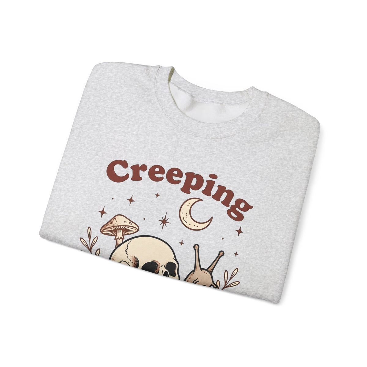 Skeleton Snail Sweatshirt Halloween Horror Gift Women Retro Sweatshirt Snail Sweatshirt Horror Fan Creepy Graphic Sweatshirt Sketch Toadstool Sweatshirt