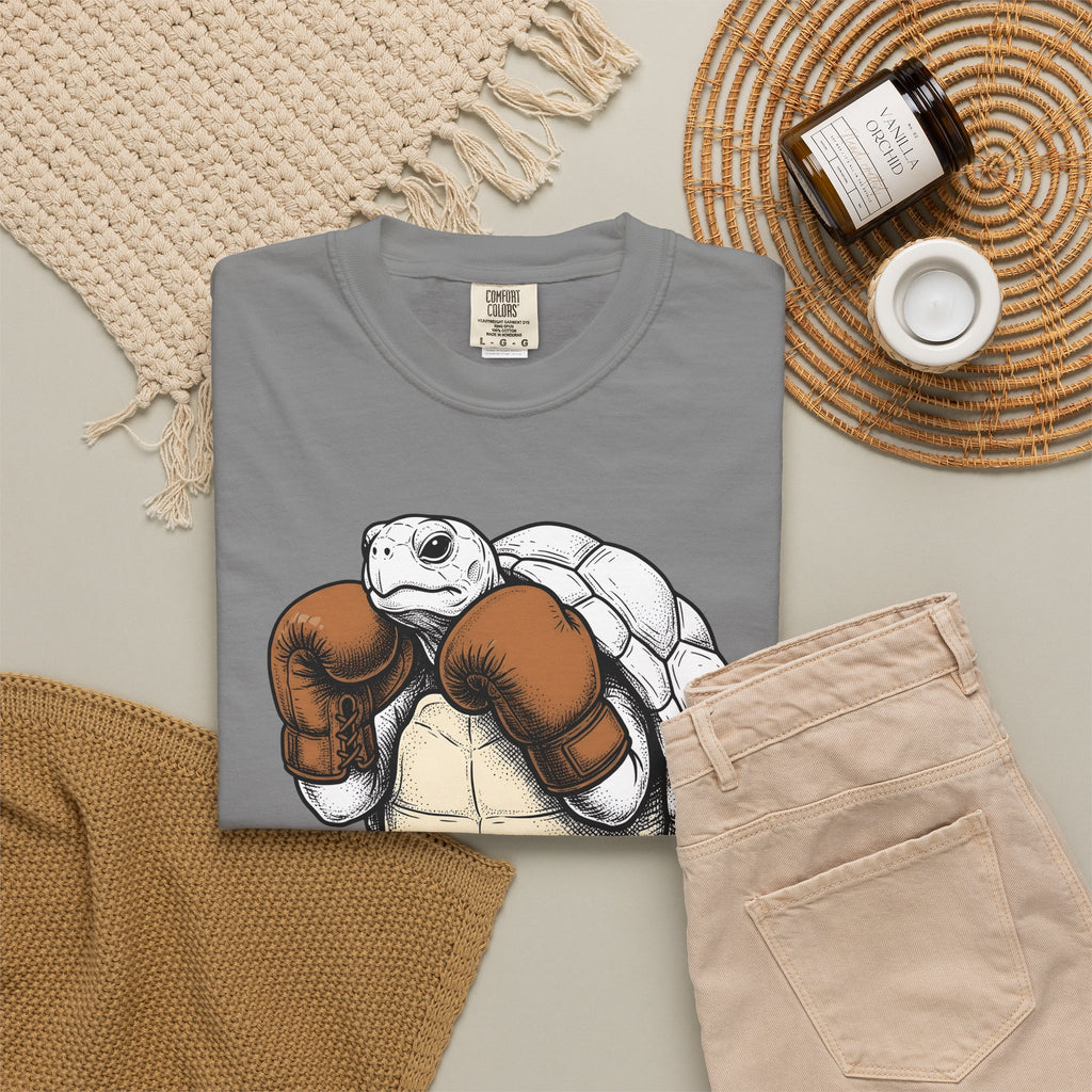 Turtle Punch Gloves T-Shirt Sports Workout Gift Women Line Art T-Shirt Boxing Gloves T-Shirt Athlete Enthusiast Illustration T-Shirt Fitness