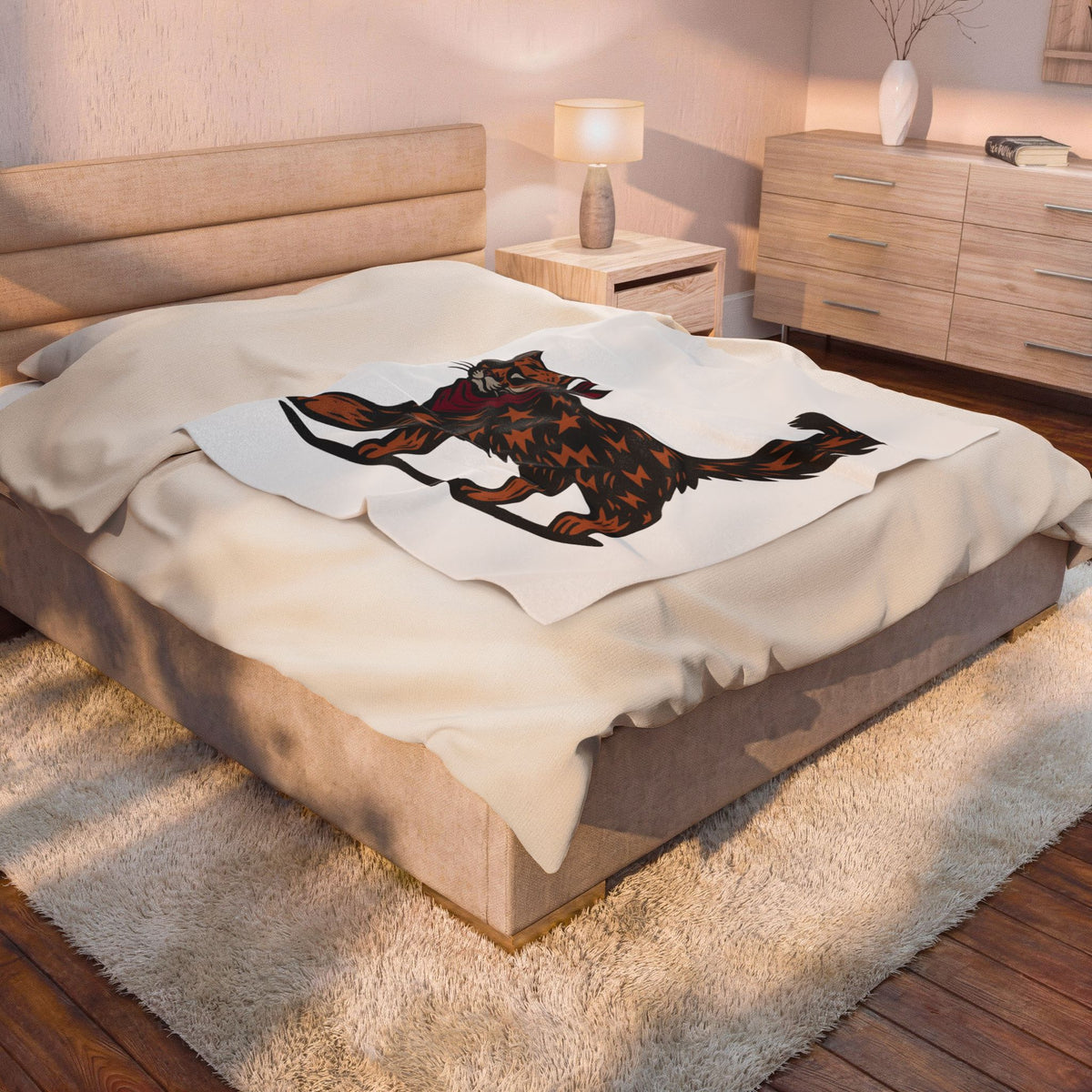 Pussycat Kerchief Blanket Cowgirl Creatures Gift Women Striking Blanket Cat Bandana Blanket Rodeo Fan Vintage Graphic Blanket Nostalgic Eyewear