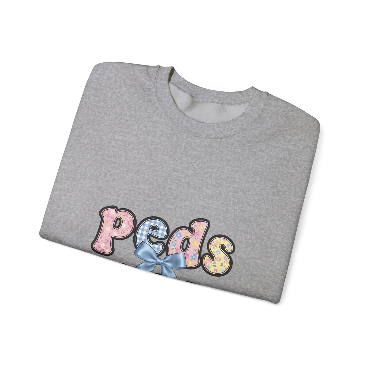 Pastel Fabric Typography Sweatshirt Nurse Flower Gift Women Adorable Sweatshirt Textile Sweatshirt Nursing Enthusiast Typography Sweatshirt Floral Graphic Old