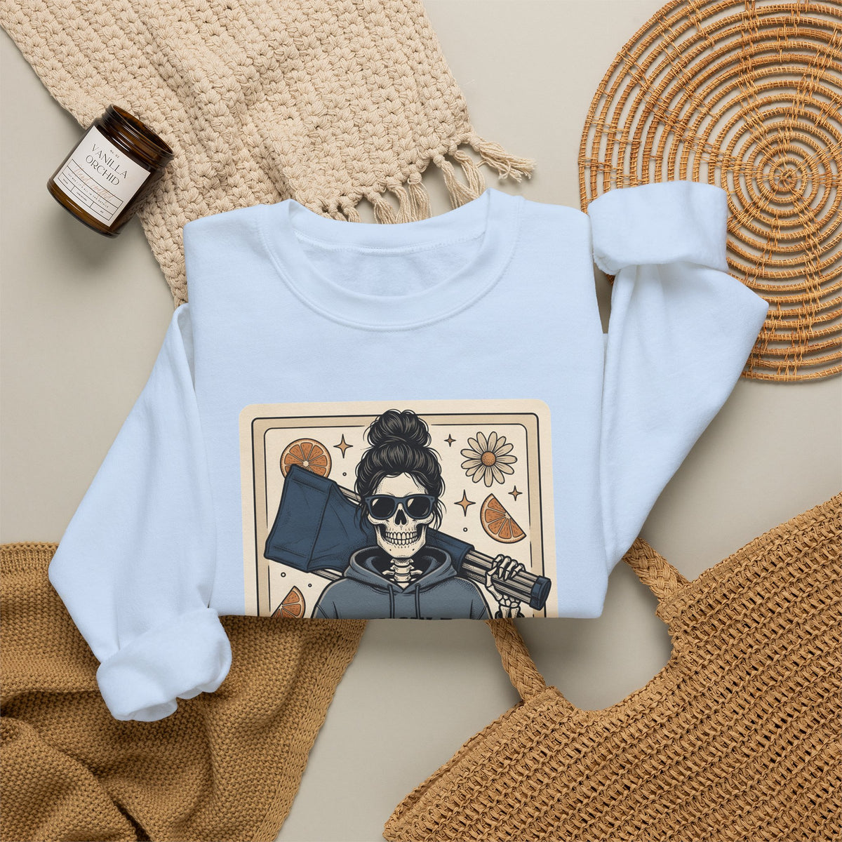 Skull Mom Sweatshirt Moms Athletics Gift Women Traditional Tattoo Sweatshirt Sugar Skull Sweatshirt Mother Enthusiast Tattooed Sweatshirt Sports Graphic