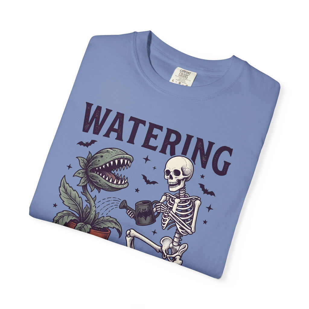 Skeleton Plant Halloween Spooky Gift Vintage Bone Plant T-Shirt