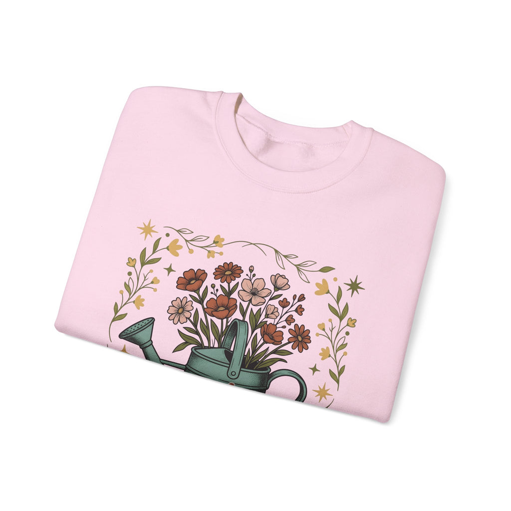 Watering Can Bouquet Sweatshirt Teacher Horticulture Gift Women Line Art Sweatshirt Flower Arrangement Sweatshirt Educator Enthusiast Illustration Design
