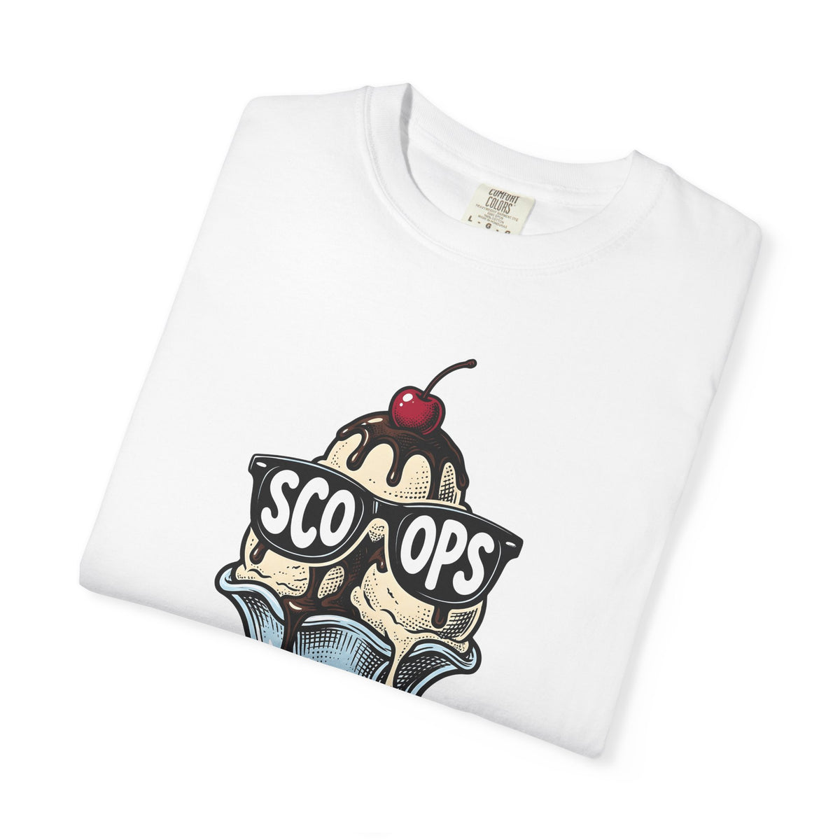 Ice Cream Cone T-Shirt Desserts Cuisine Gift Women Comic T-Shirt Ice Cream T-Shirt Sweets Fan Cartoon T-Shirt Food Graphic Vintage Shades T-Shirt