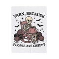 Skull Knitting Blanket Halloween Fabric Gift Women Comic Blanket Knitting Blanket Horror Fan Cartoon Blanket Textile Graphic Rustic Bat Wings
