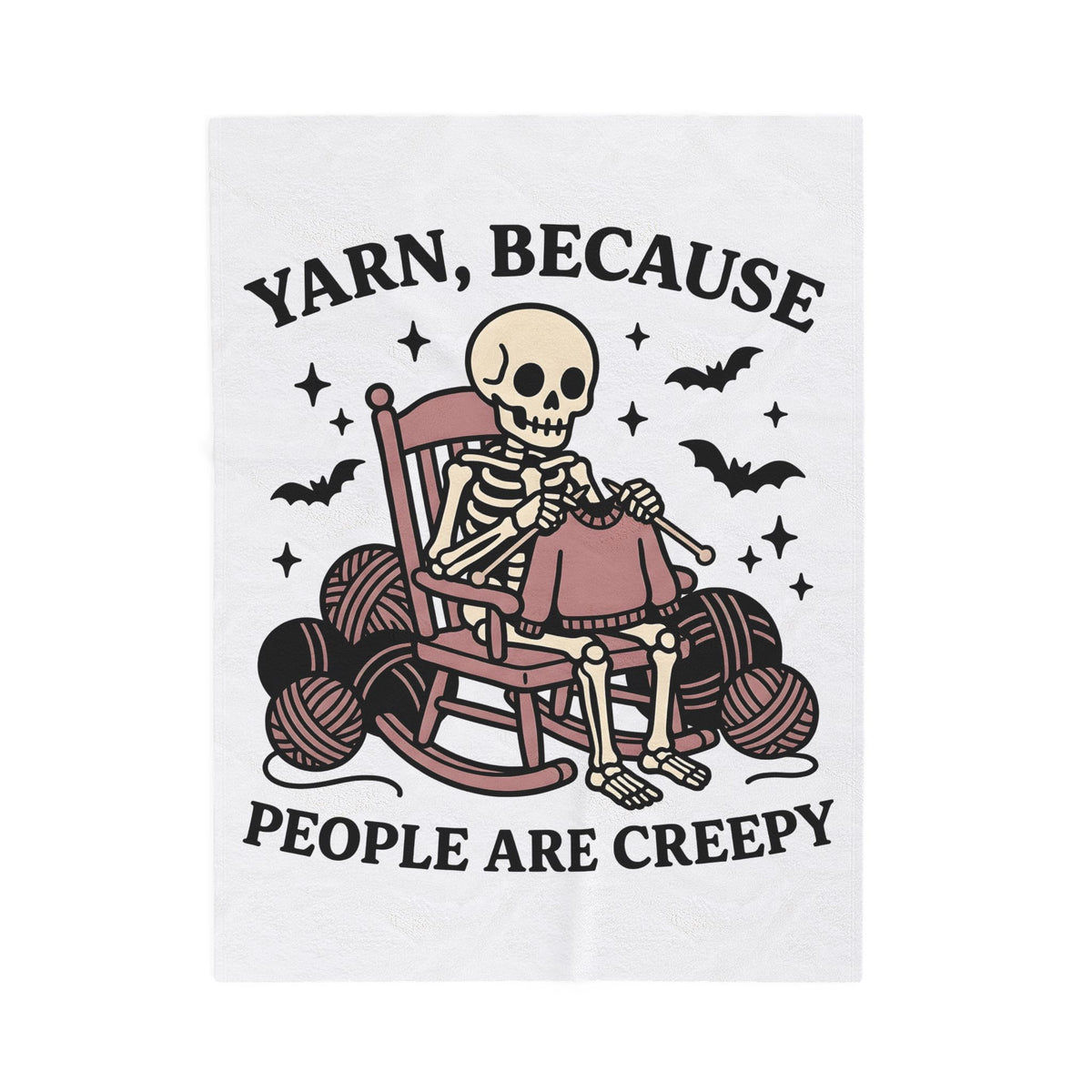 Skull Knitting Blanket Halloween Fabric Gift Women Comic Blanket Knitting Blanket Horror Fan Cartoon Blanket Textile Graphic Rustic Bat Wings