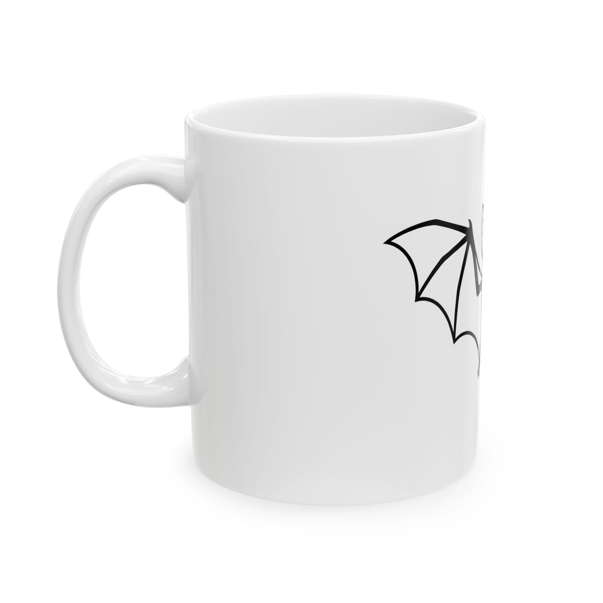 Bat Graphic Mug Cottagecore Halloween Gift Women Minimalist Mug Bat Mug Homebody Fan Simple Mug Spooky Graphic Gothic Wings Mug