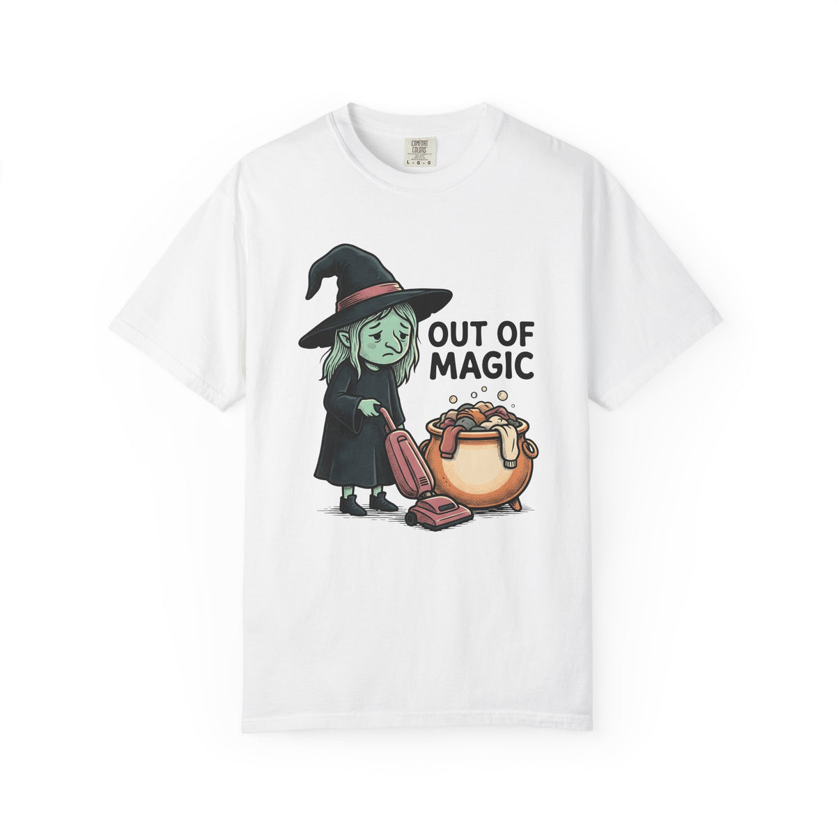 Magic Vacuum T-Shirt Halloween Joke Gift Women Hand Drawn T-Shirt Suction Machine T-Shirt Horror Fan Hand Drawn T-Shirt Prank Graphic Distressed