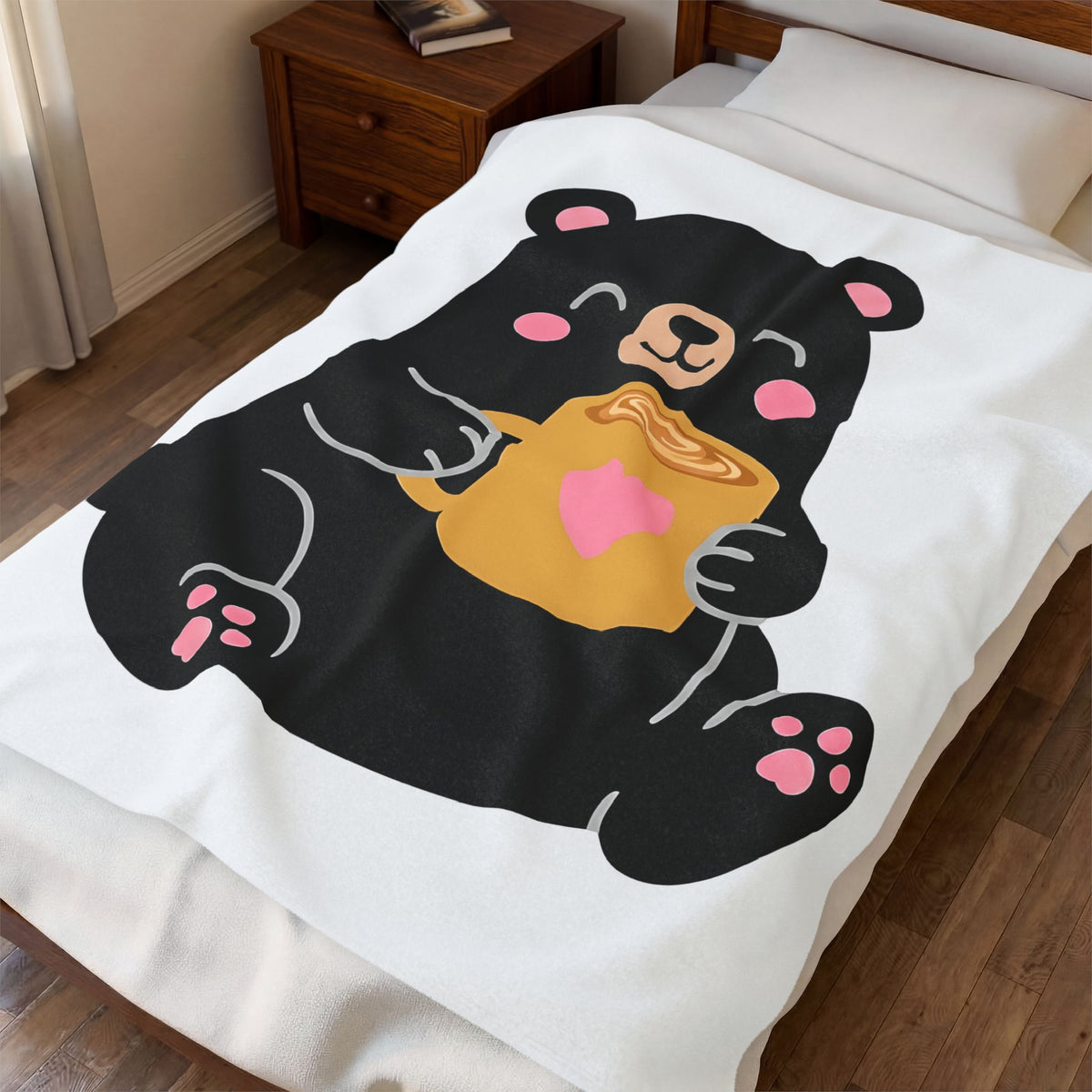 Bear Coffee Cup Coffee Animal Gift Cute Mug Coffee Fan Coffee Mug Kawaii Minimalist Blanket