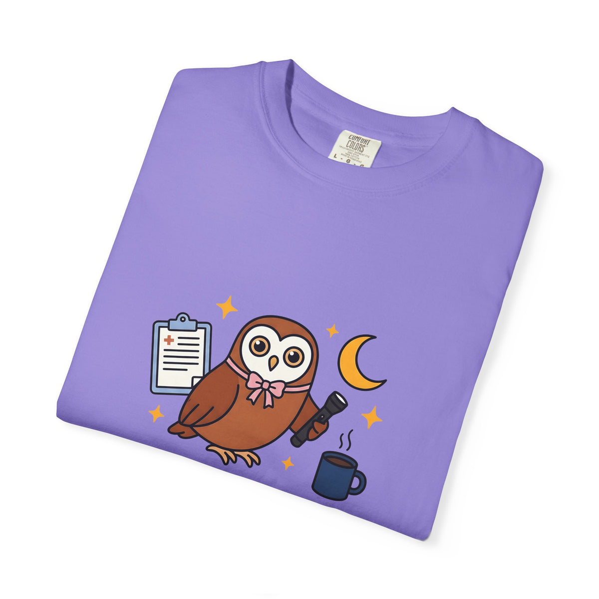 Owl Nurses Espresso Gift Comic Owl T-Shirt