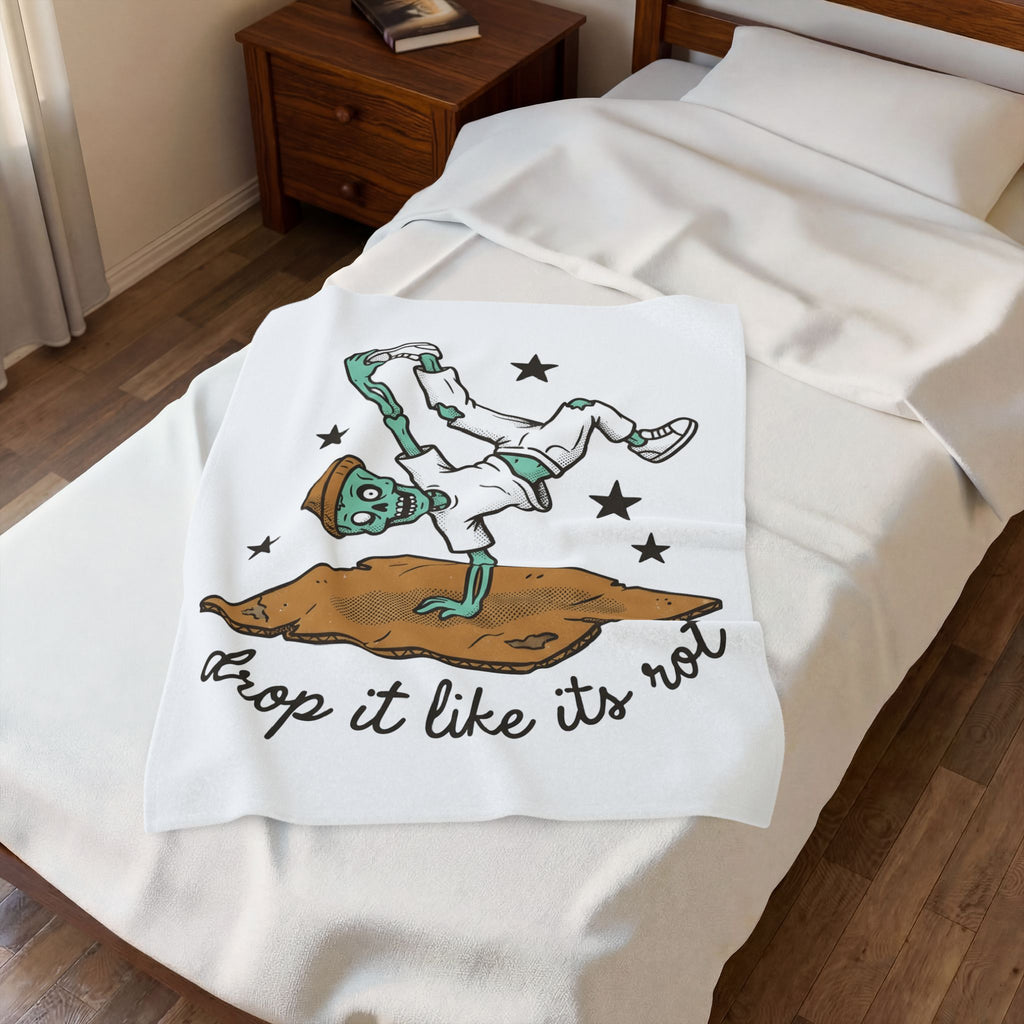 Dancing Skeleton Blanket Halloween Ballet Gift Women Comic Blanket Skeleton Blanket Horror Fan Spooky Blanket Dance Graphic Vintage Sparkles Blanket