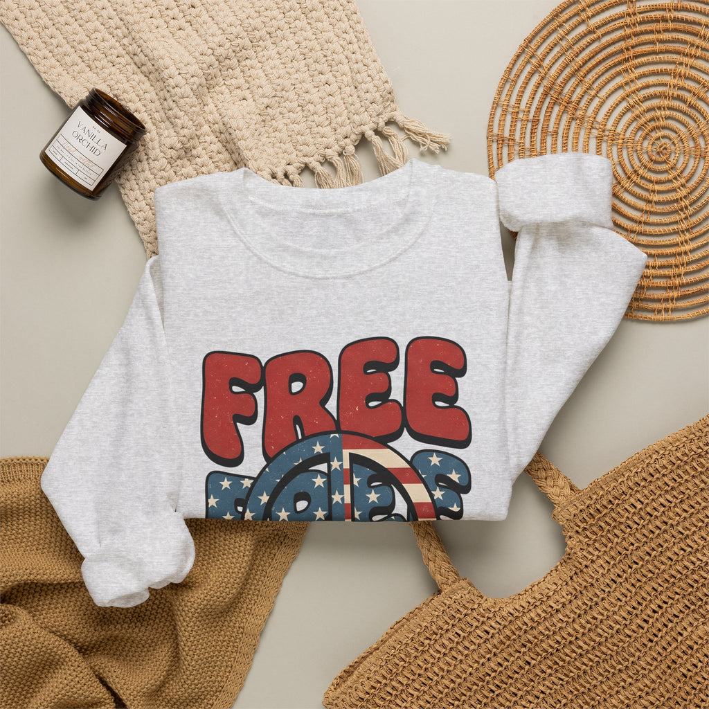 Peace Sign Sweatshirt 4th Of July Independence Gift Women Nostalgic Sweatshirt Peace Symbol Sweatshirt Patriot Fan Retro Sweatshirt Liberty Graphic Classic