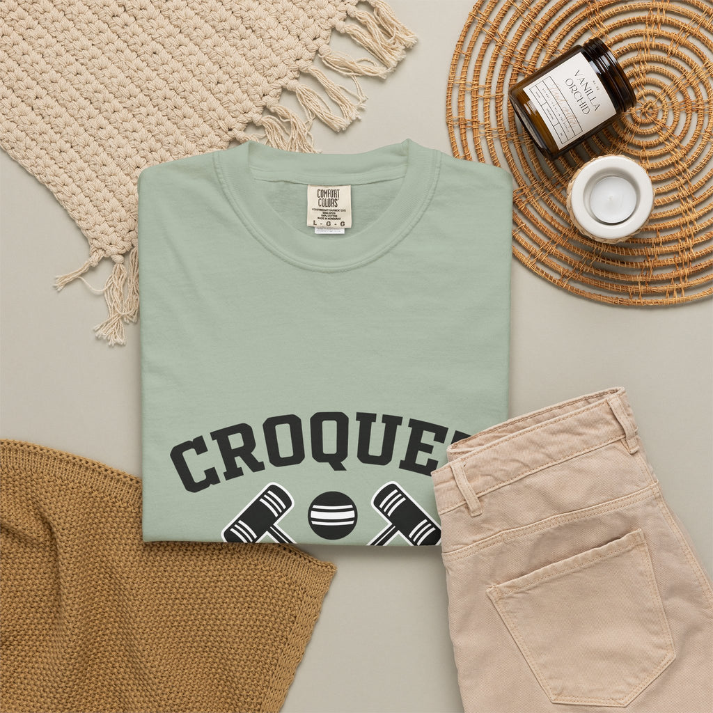 Croquet Mallets Croquet Game Gift Bold Mallet Croquet Fan Bold Sport Vintage Ball T-Shirt