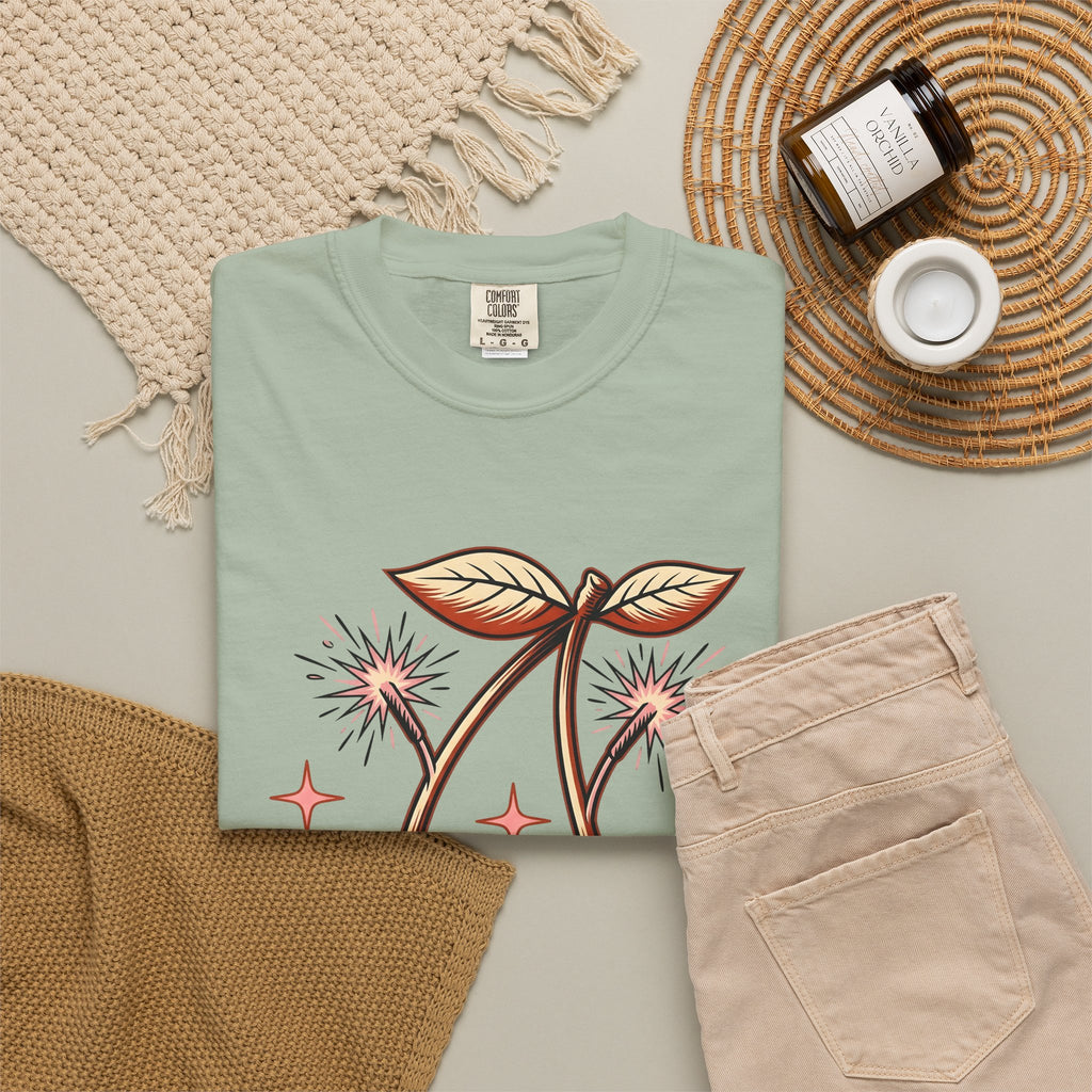 Cherry Firecrackers T-Shirt 4th Of July Vacation Gift Women Hand Drawn T-Shirt Fireworks T-Shirt Independence Day Fan Firework T-Shirt Travel