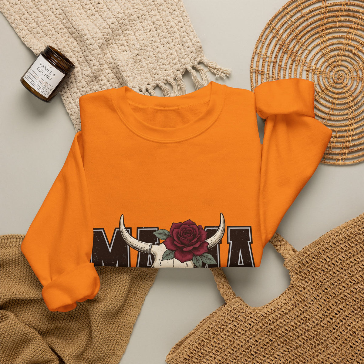 Bull Skull Sweatshirt Mom Hippie Gift Women Rustic Sweatshirt Cow Skull Sweatshirt Mother Enthusiast Vintage Sweatshirt Bohemian Graphic Retro Floral Rose