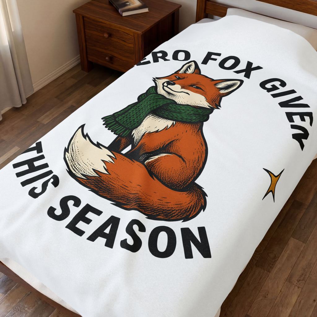 Fox Holiday Wildlife Gift Retro Fox Christmas Fan Vintage Animal Sketch Neck Wrap Blanket