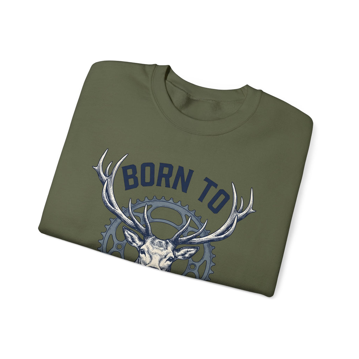Deer Gear Cycling Nature Gift Vintage Hunting Cyclist Fan Retro Wilderness Hand Drawn Antlers Sweatshirt