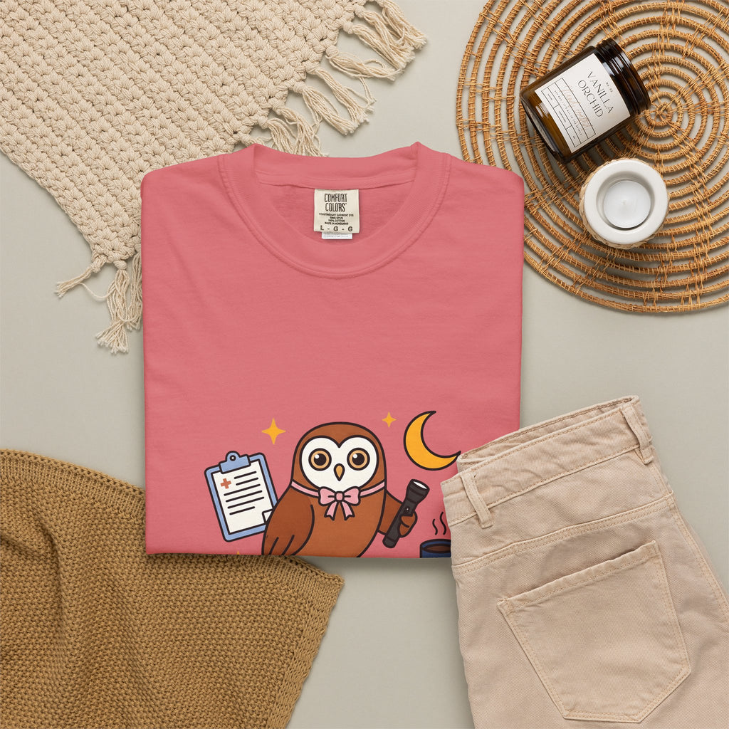 Owl Nurses Espresso Gift Comic Owl T-Shirt