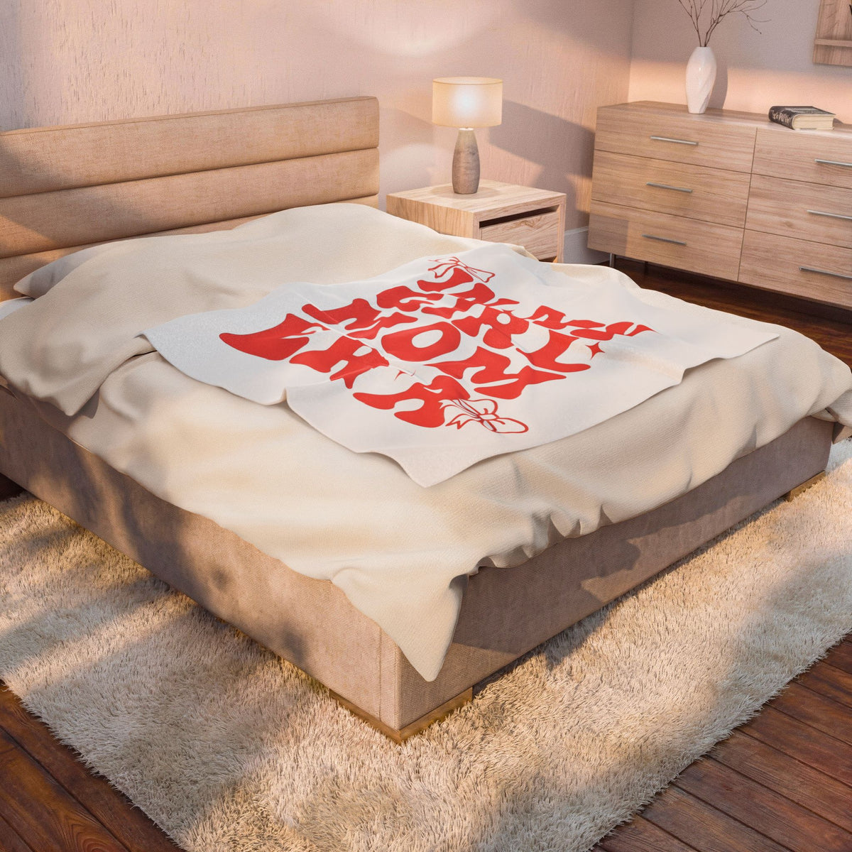 Classic Text Art Blanket Moms Home Gift Women Flower Power Blanket Typography Blanket Motherhood Fan Bohemian Blanket Domestic Graphic Retro Tie