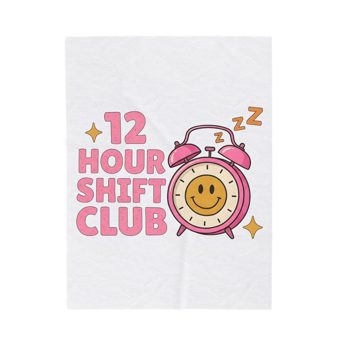 Happy Face Clock Blanket Nurses Job Gift Women Comic Blanket Smiley Blanket Nurse Enthusiast Cartoon Blanket Occupation Graphic Vintage Sparkle