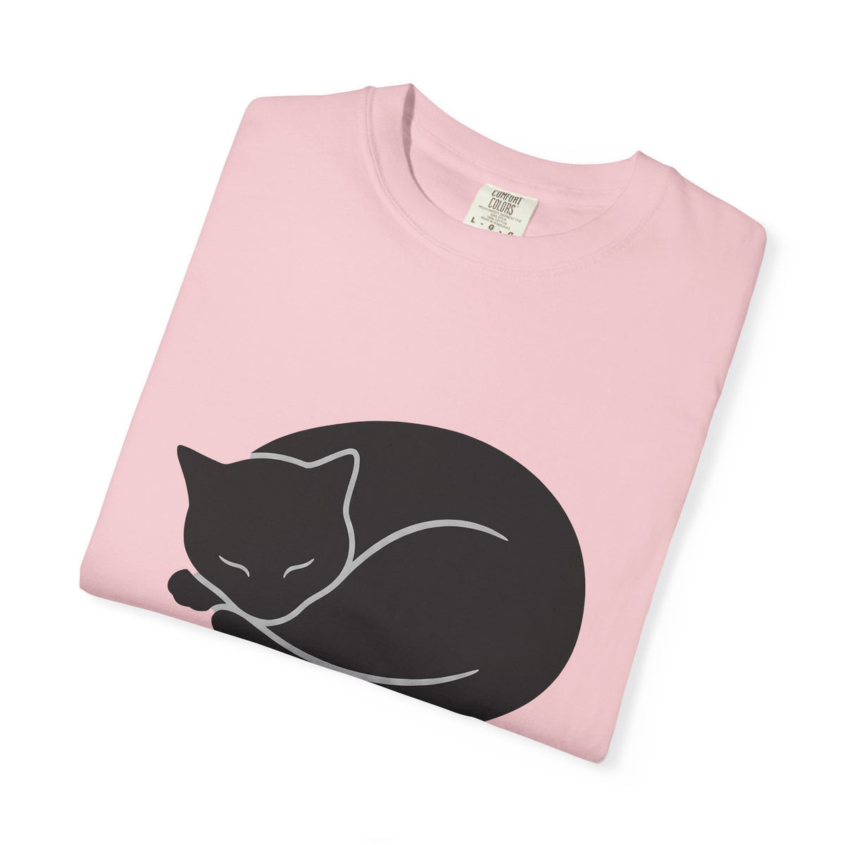 Dozing Feline T-Shirt Cat Creature Gift Women Geometric T-Shirt Cat T-Shirt Kitty Fan Abstract T-Shirt Beast Graphic Minimalist Claw T-Shirt