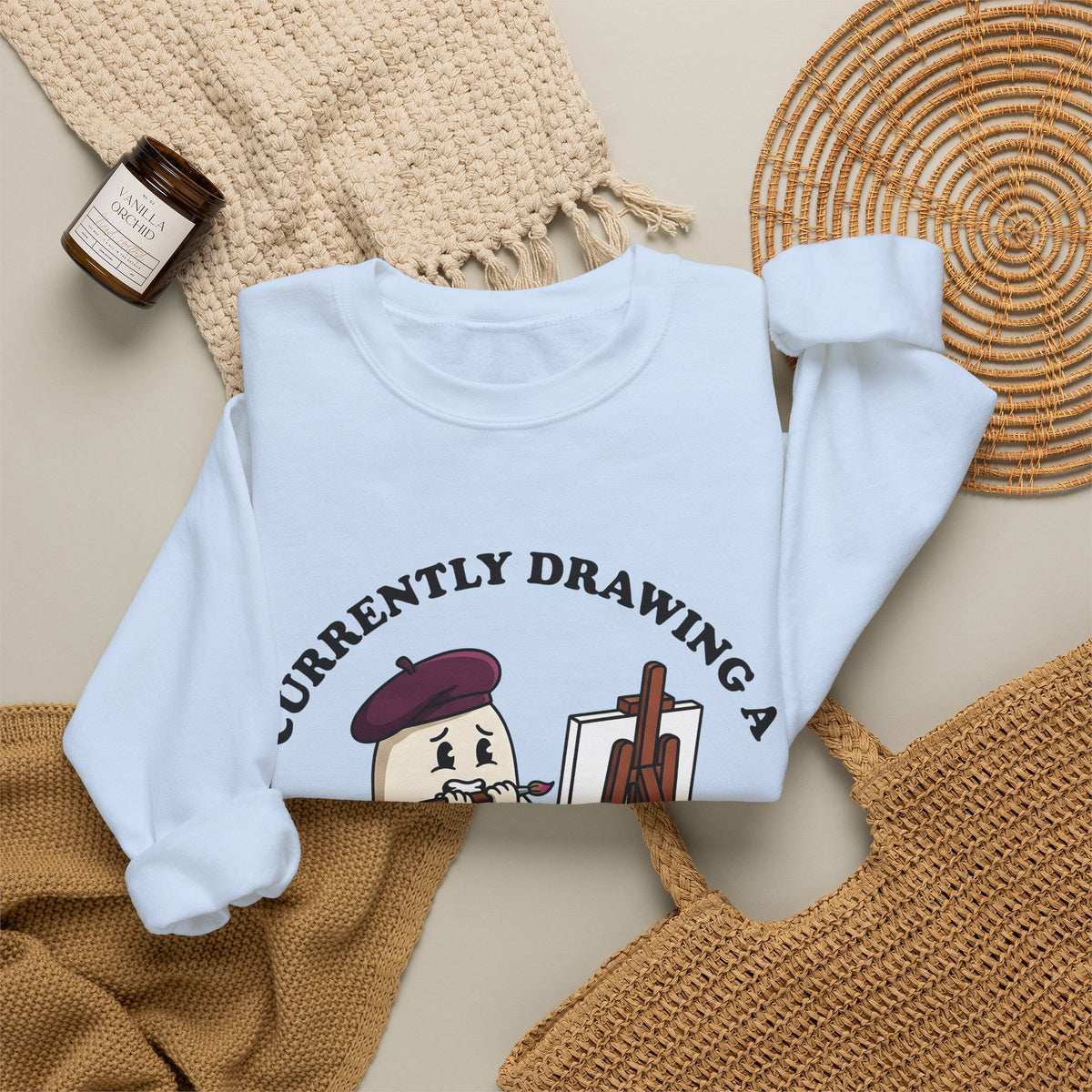 Apparition Illustrator Funny Gift Cartoon Ghost Artist Humor Fan Comic Visual Sweatshirt