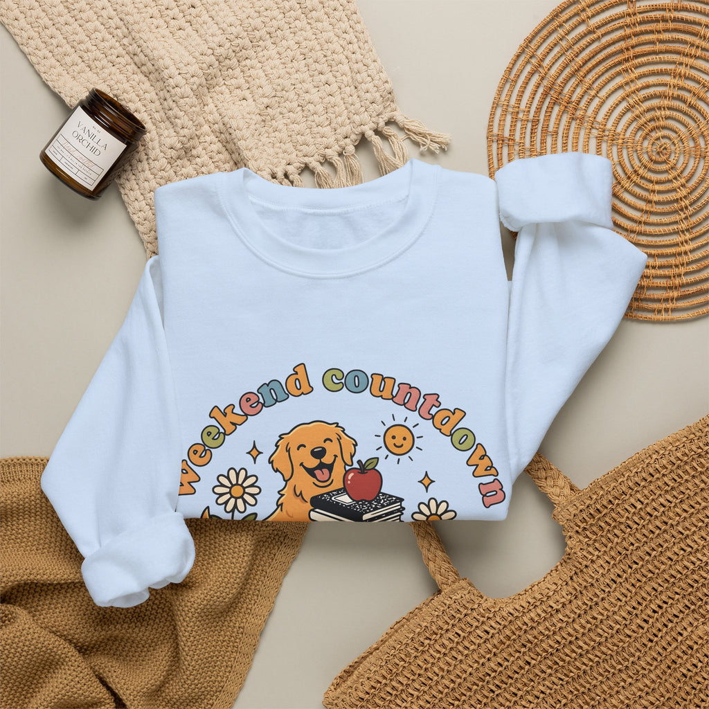 Golden Retriever Sweatshirt Teachers Education Gift Women Hand Drawn Sweatshirt Retriever Sweatshirt Educator Enthusiast Teacher Sweatshirt Learning Graphic