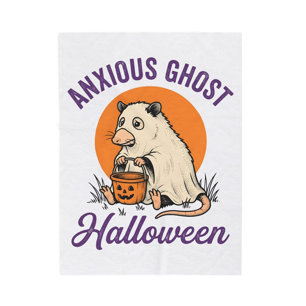 Possum Phantom Blanket Halloween Creatures Gift Women Classic Blanket Opossum Blanket Spooky Fan Vintage Blanket Monster