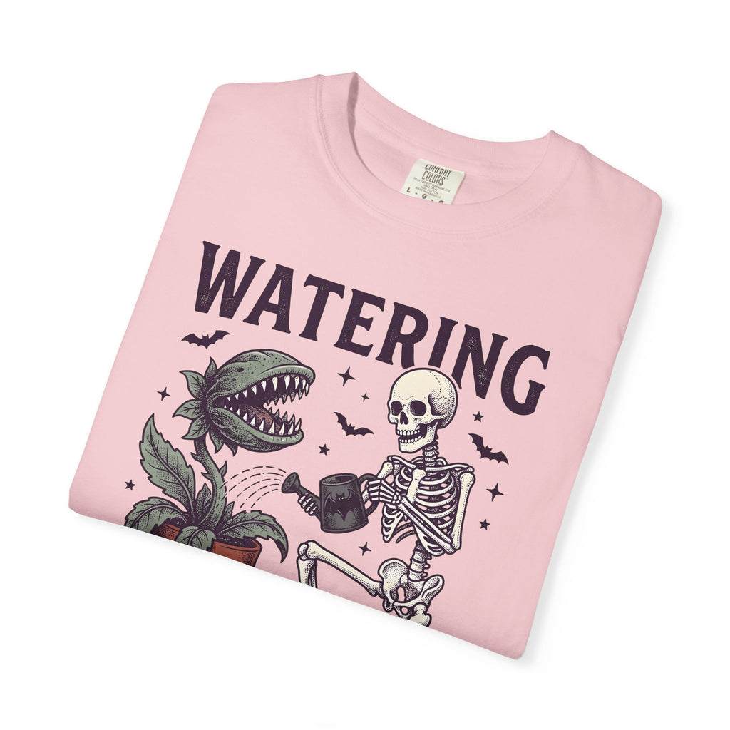 Skeleton Plant Halloween Spooky Gift Vintage Bone Plant T-Shirt