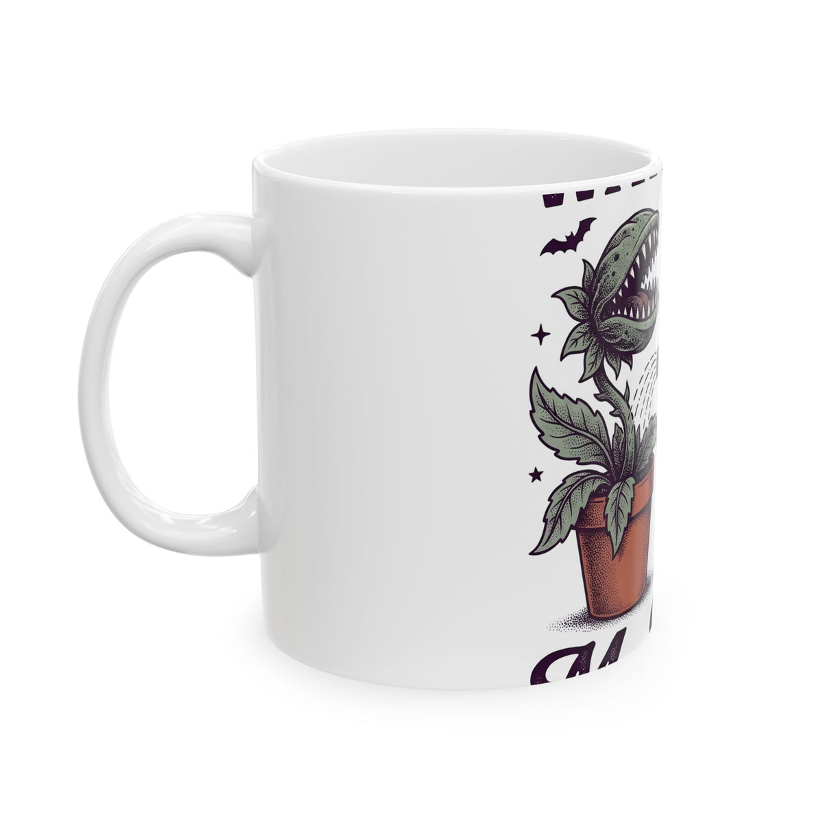 Skeleton Plant Halloween Spooky Gift Vintage Bone Plant Mug