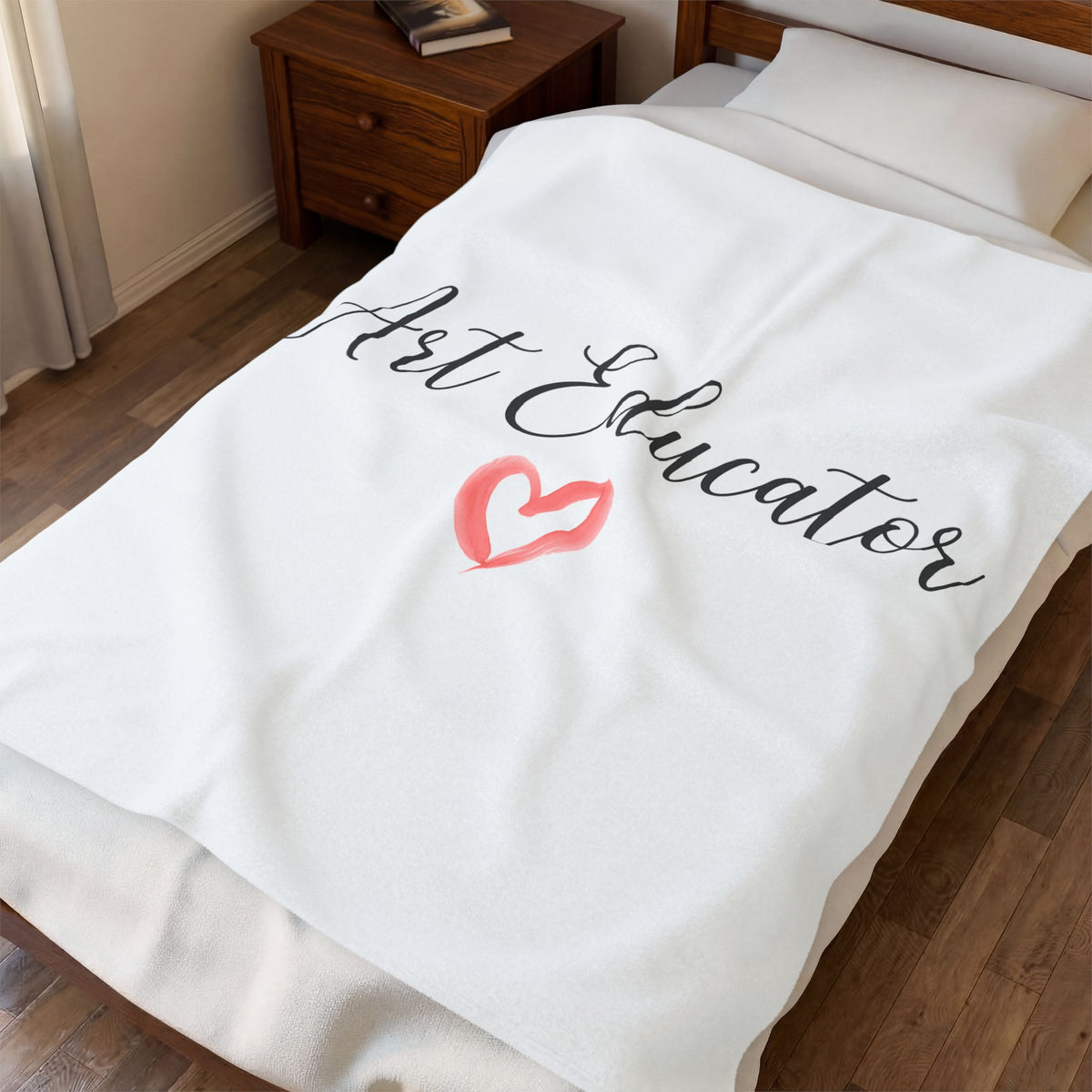 Love Icon Blanket Teachers Gratitude Gift Women Calligraphy Blanket Heart Blanket