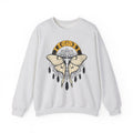 Luna Moth Sweatshirt Boho Chic Mystical Gift Women Mandala Sweatshirt Moon Moth Sweatshirt Hippie Fan Sacred Sweatshirt Spiritual Graphic Line Art Moon Phases