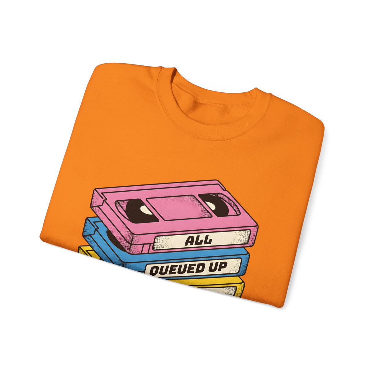 Vhs Tape Stack Sweatshirt St Valentine's Day Nostalgia Gift Women Retro Sweatshirt Videotape Sweatshirt Valentine Fan Vintage Sweatshirt Retro Illustration Pop