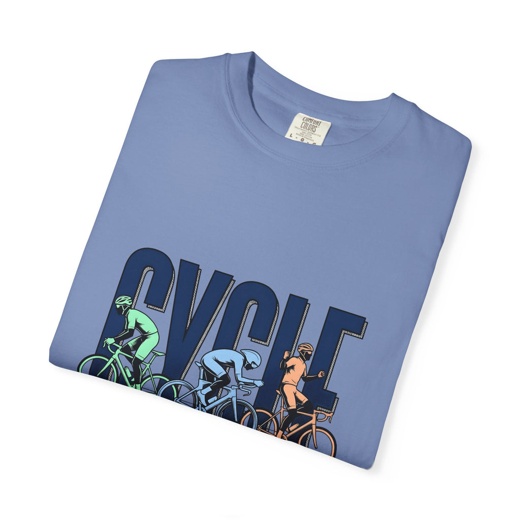 Cyclist Cycling Fitness Gift Bold Biker Cyclist Enthusiast Workout Retro Race T-Shirt