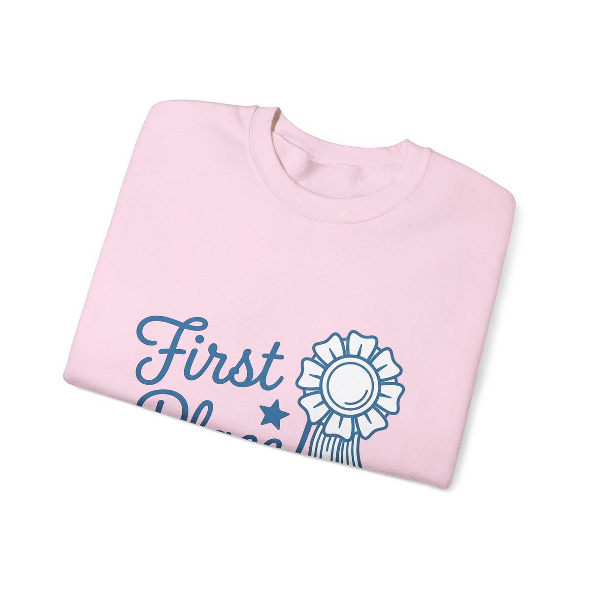 Prize Ribbon Cowgirl Cowboy Gear Gift Cute Rosette Rodeo Fan Western Cowboy Vintage Spark Sweatshirt