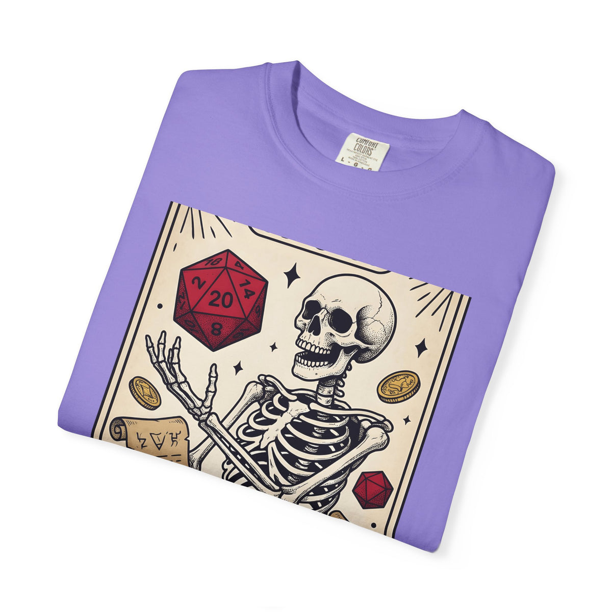 Skull Tarot Card T-Shirt Tabletop Gaming Roleplaying Gift Women Dark T-Shirt Tarot Card T-Shirt Gamer Fan Gothic T-Shirt Rpg Graphic Retro Game