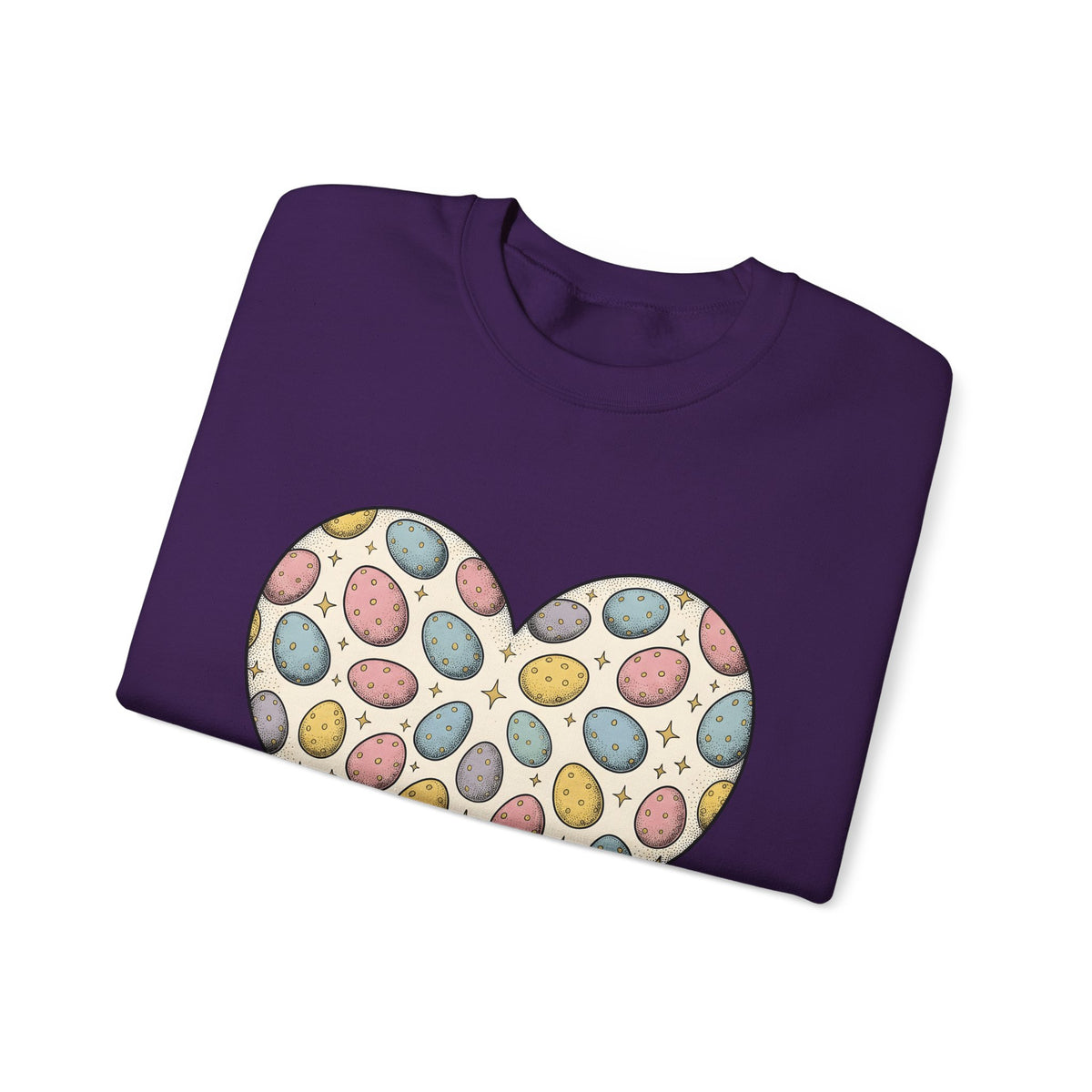 Heart Egg Sweatshirt Easter Festivity Gift Women Hand Drawn Sweatshirt Easter Egg Sweatshirt Easter Fan Hand Drawn Sweatshirt Celebration Graphic Classic