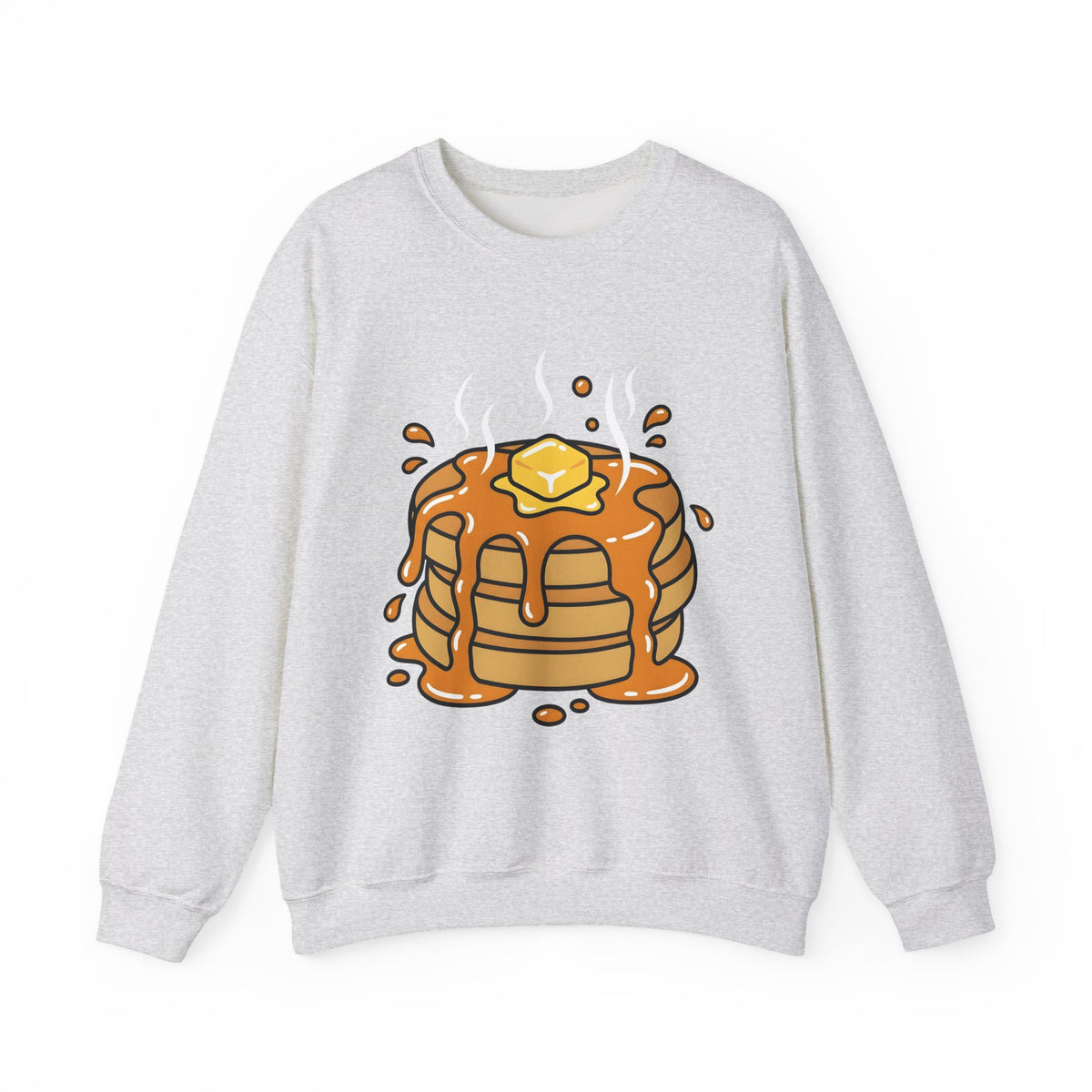 Pancake Stack Desserts Breakfast Gift Cartoon Pancakes Sweets Fan Cartoony Morning Bold Syrup Sweatshirt