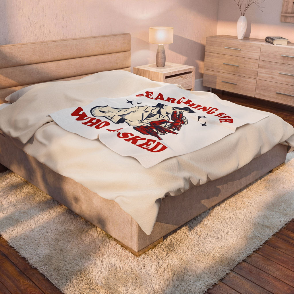 Scientist Magnifier Blanket Funny Jokes Gift Women Hand Drawn Blanket Lab Blanket Humor Fan Illustrated Blanket Pun Graphic Cartoon Twinkles Blanket