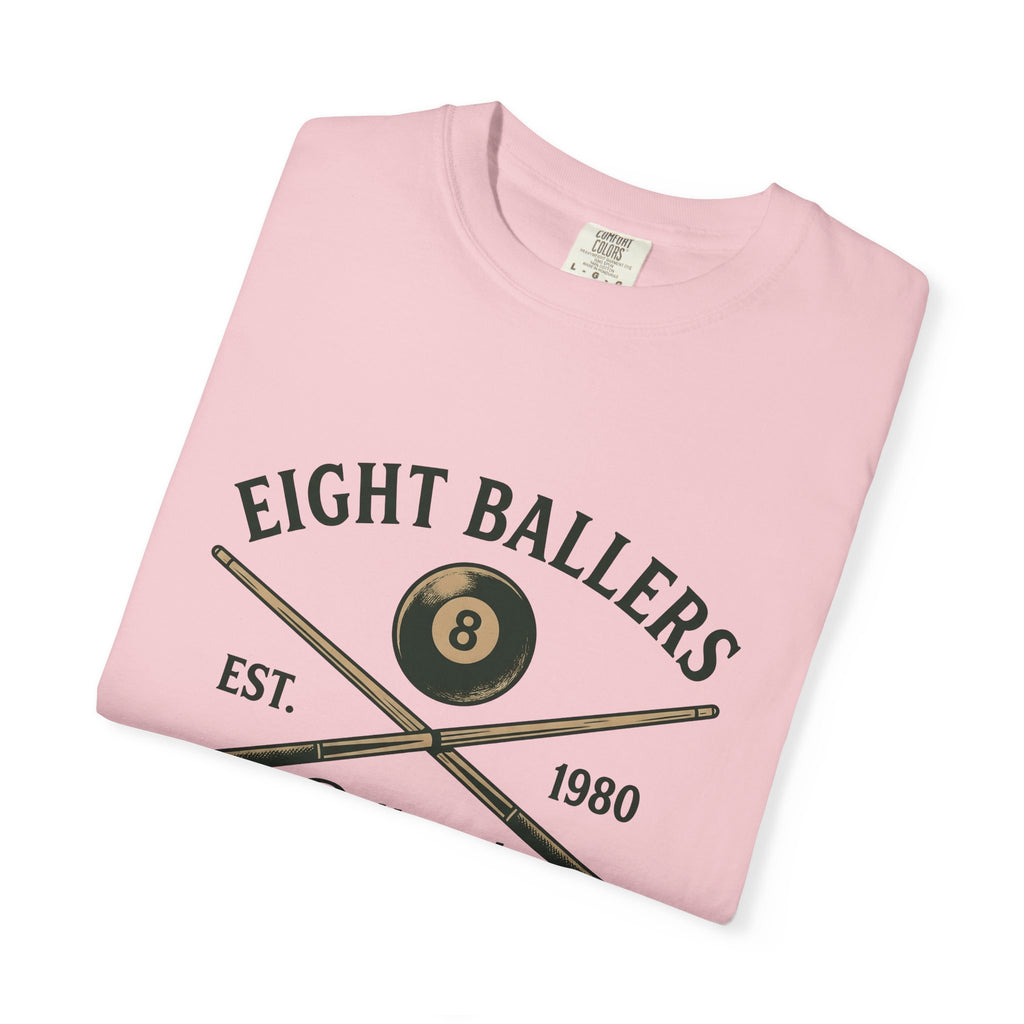 Eight Ball T-Shirt Billiards Bar Gift Women Vintage T-Shirt Magic Ball T-Shirt Pool Fan Distressed T-Shirt Pub Graphic Retro Pool Cues T-Shirt